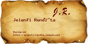 Jelenfi Renáta névjegykártya