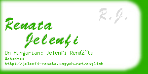 renata jelenfi business card